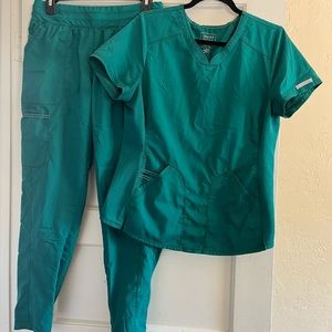 green scrubs